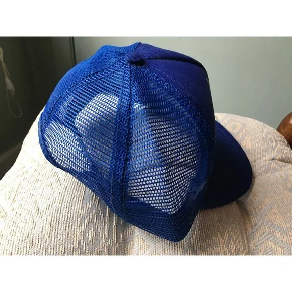 Budweiser Racing Baseball Mesh Trucker Cap Hat Adjustable Blue made in USA - Picture 3 of 7